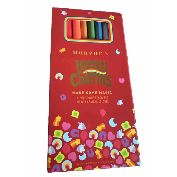 Morphe x Lucky Charms 6-Piece Color Pencil Set Eye/Lip Liner Collection Rainbow - Picture 1 of 2